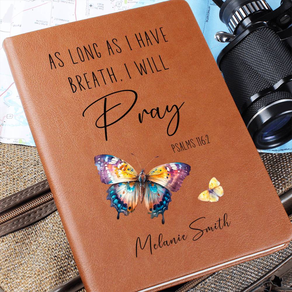 Personalized Prayer Journal for Women, Watercolor Butterfly Bible Verse Prayer Journal, Christian Gifts Sister in Christ Gift Faith Journal