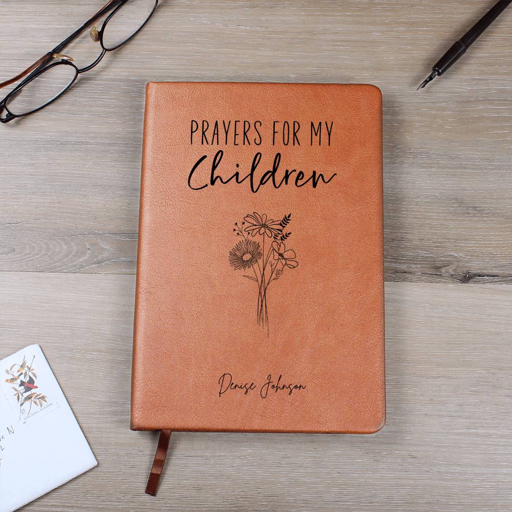 Prayers For My Children Personalized Leather Prayer Journal