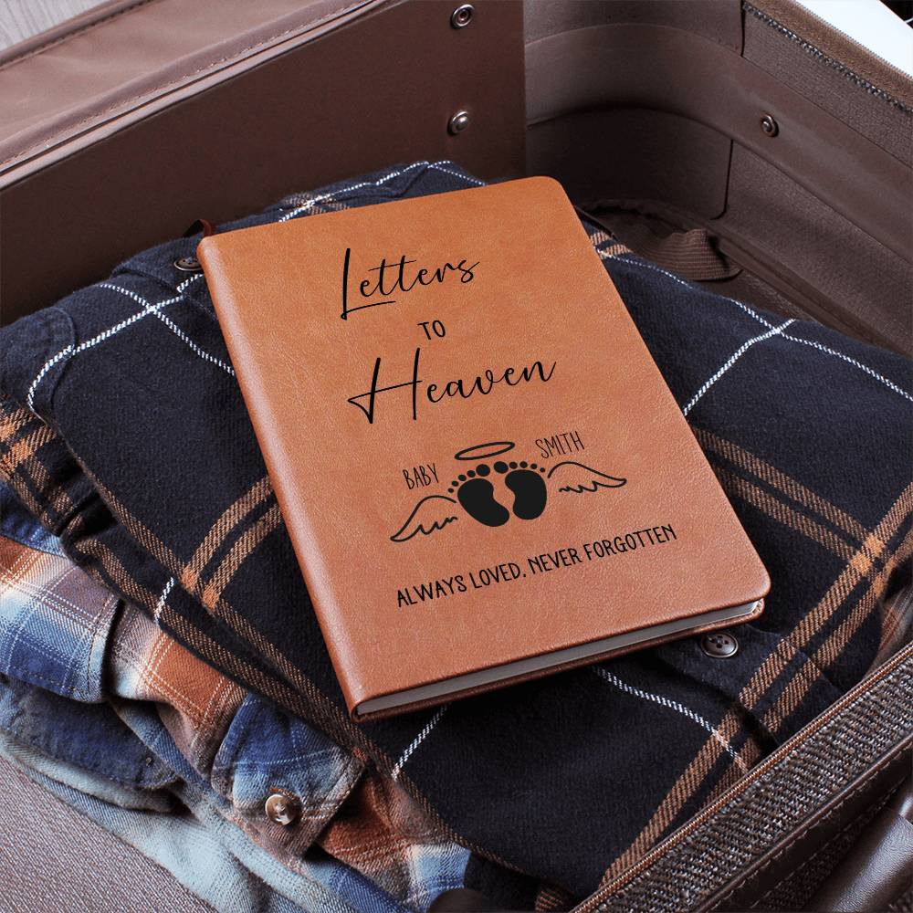 Letters to Heaven Infant Loss Personalized Leather Journal