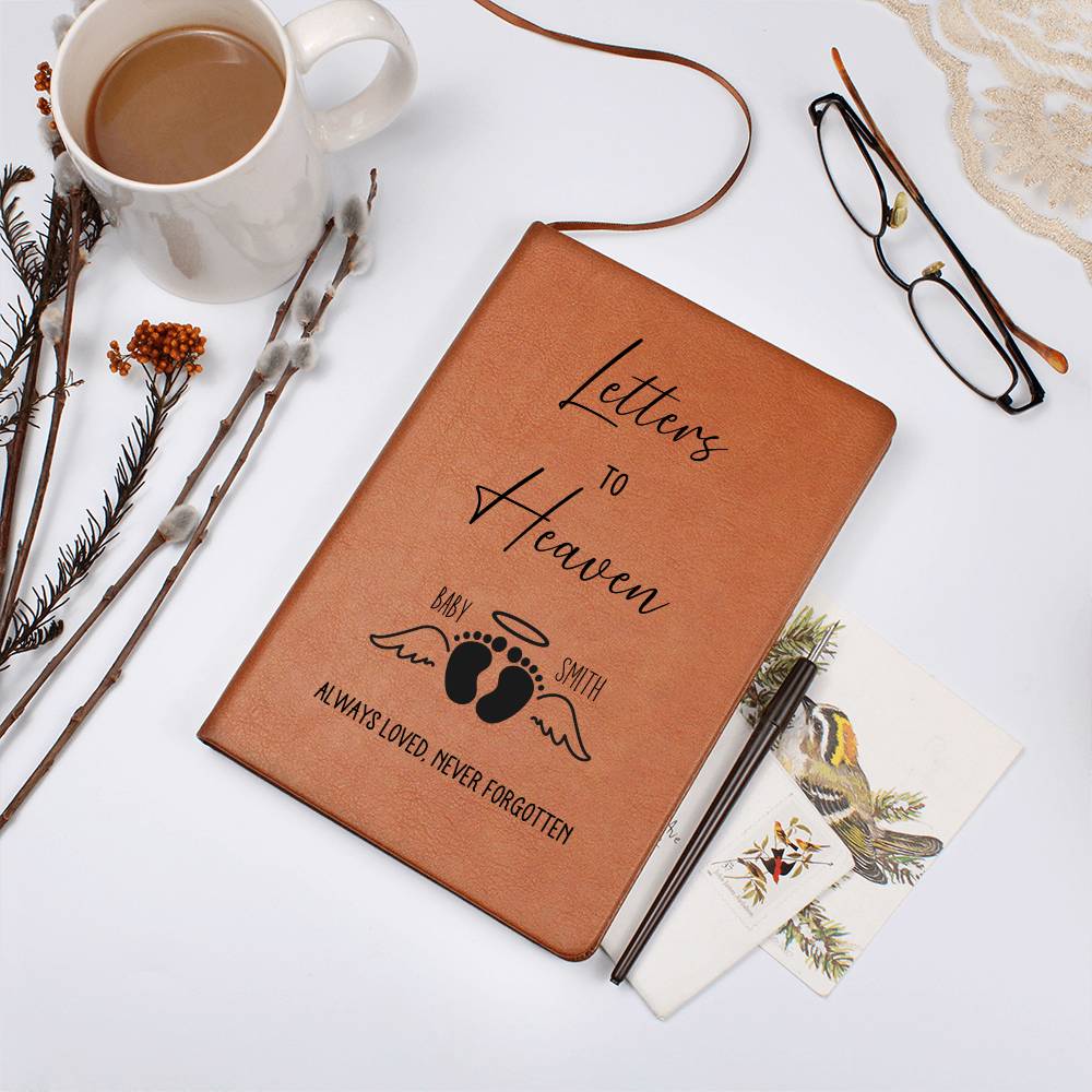 Letters to Heaven Infant Loss Personalized Leather Journal