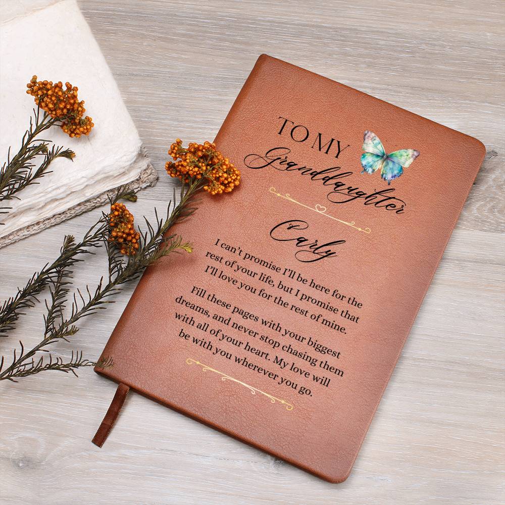 To My Granddaughter Personalized Message Journal