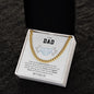 To My Dad Funny Father's Day Chain Necklace
