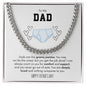 To My Dad Funny Father's Day Chain Necklace