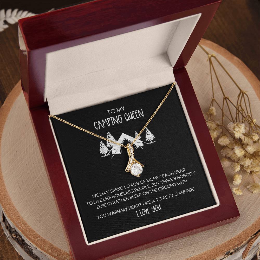 Camping Queen Funny Alluring Beauty Necklace