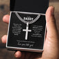 Personalized Engraved Daddy Cross Necklace