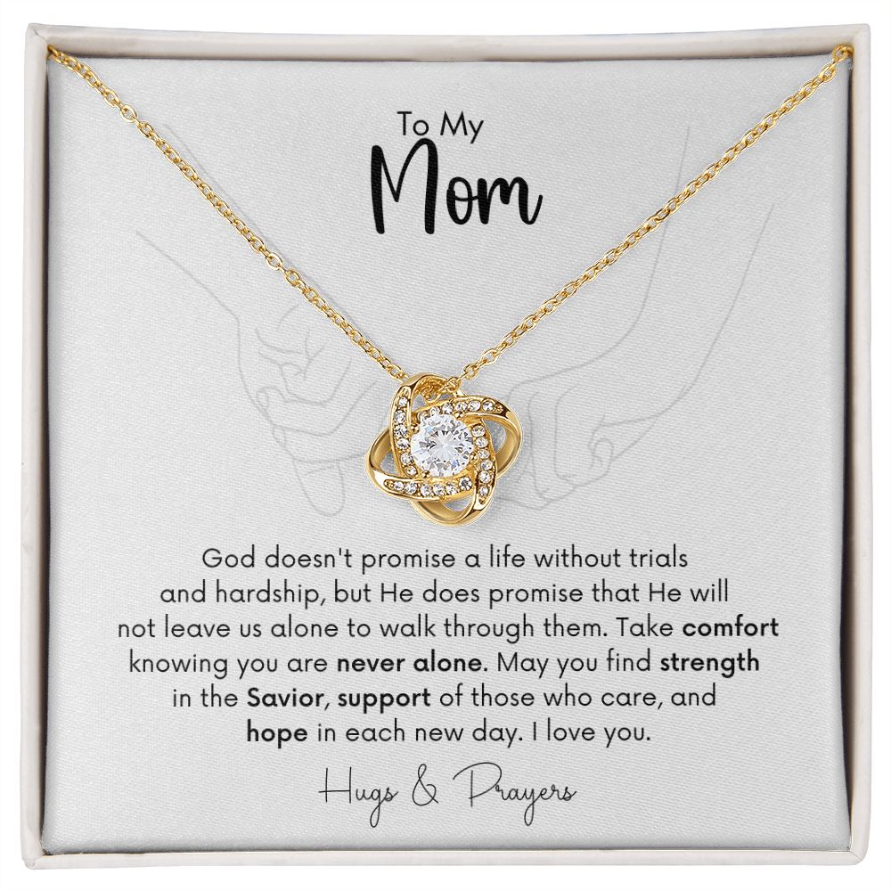 To My Mom Grieving Gift Christian Love Knot Necklace