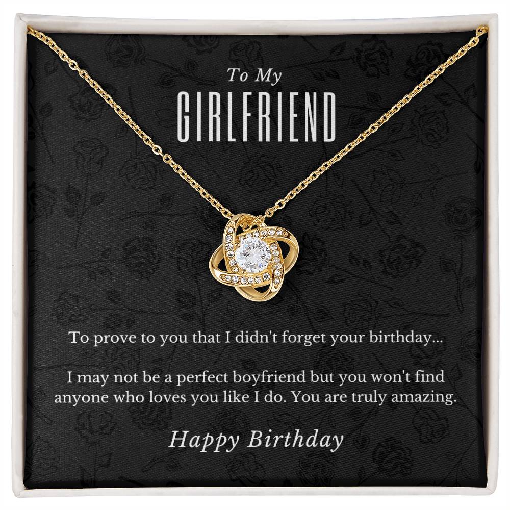 Girlfriend Birthday Love Knot Necklace