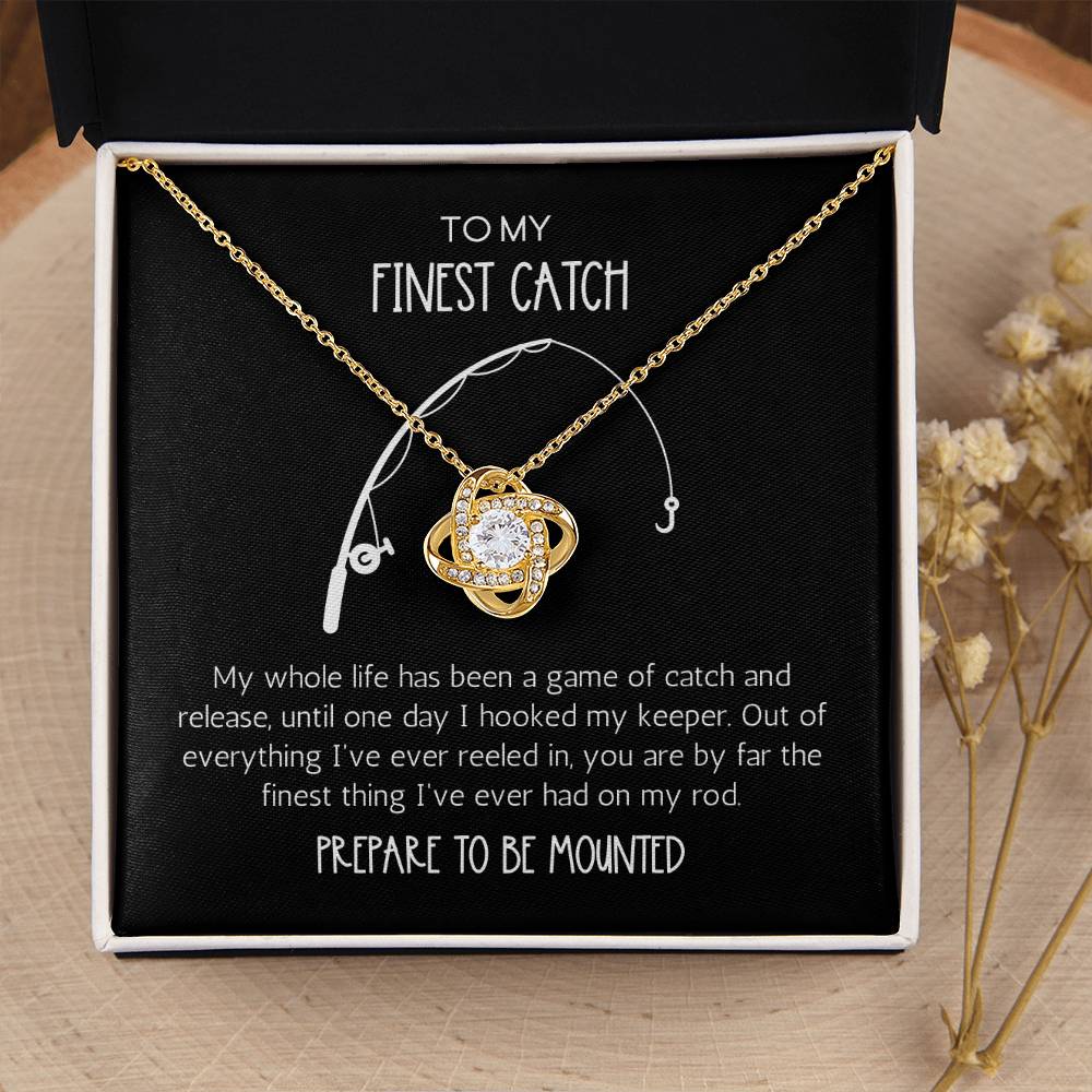 My Finest Catch Love Knot Necklace