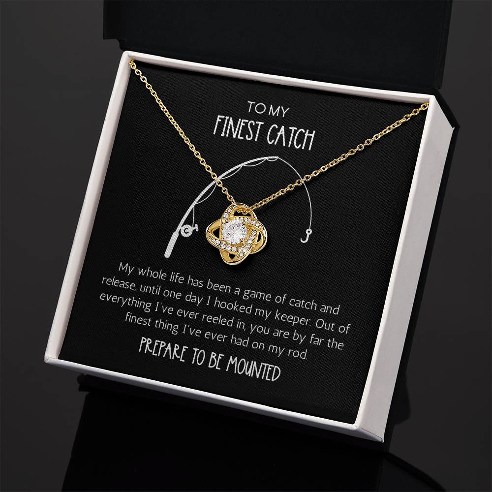 My Finest Catch Love Knot Necklace
