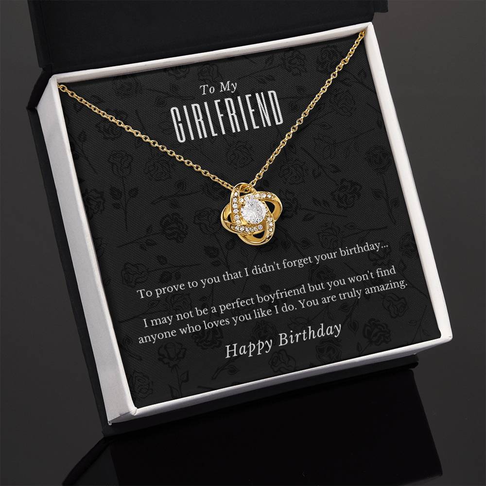 Girlfriend Birthday Love Knot Necklace