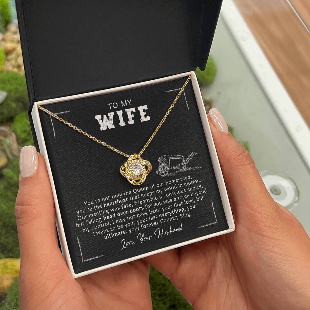 Forever Country King Farm Wife Love Knot Necklace