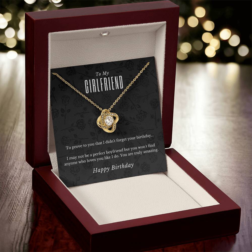 Girlfriend Birthday Love Knot Necklace