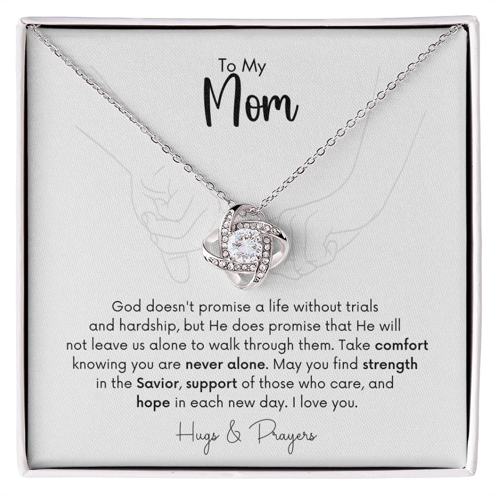 To My Mom Grieving Gift Christian Love Knot Necklace