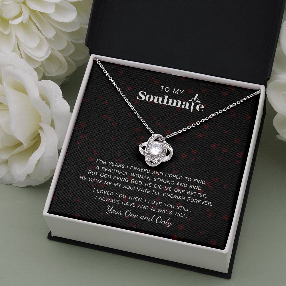 To My Soulmate Christian Love Poem Personalized Love Knot Necklace