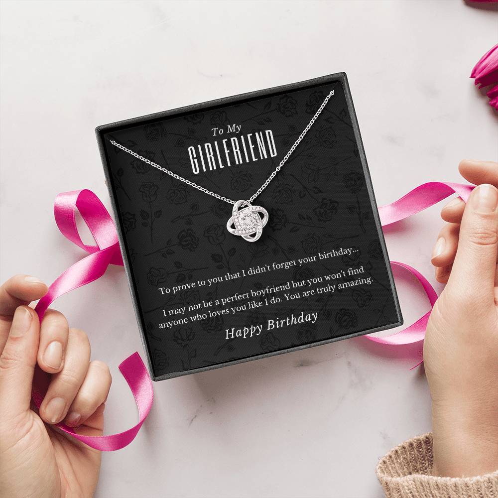 Girlfriend Birthday Love Knot Necklace
