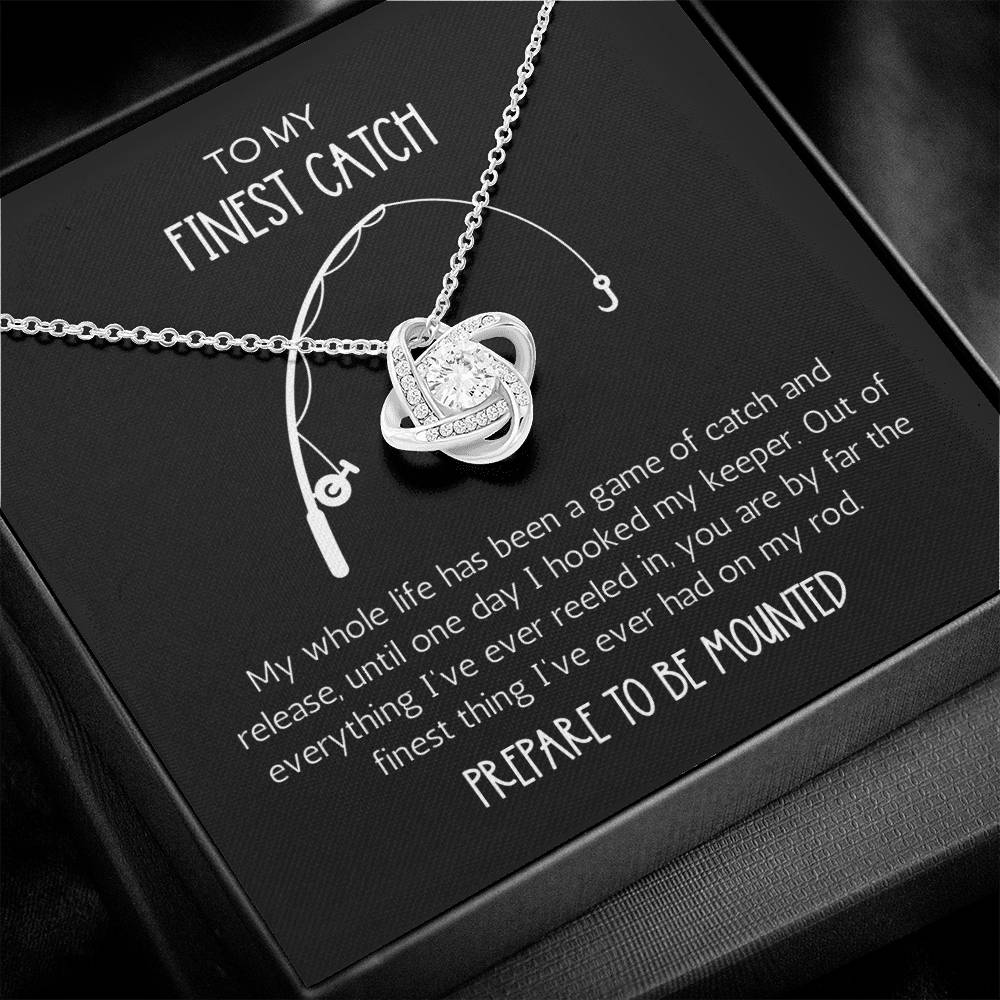My Finest Catch Love Knot Necklace