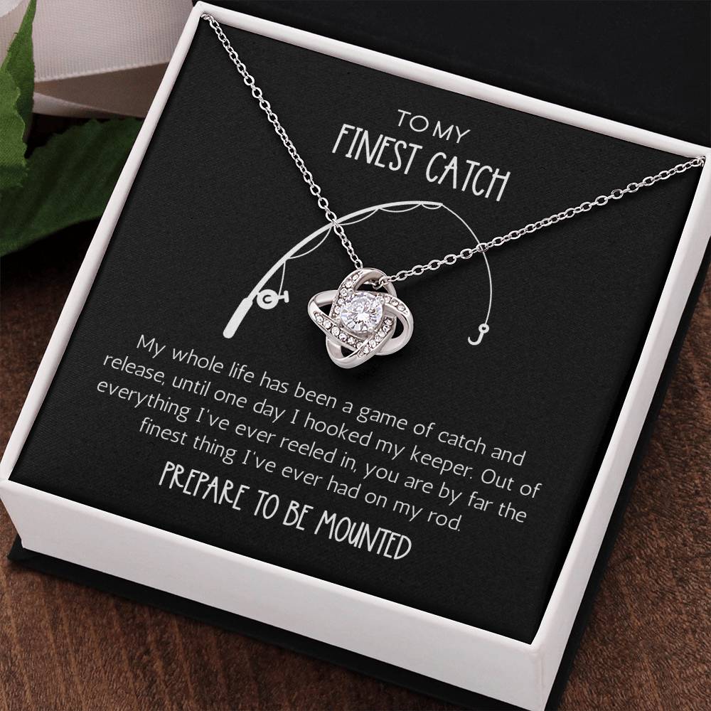My Finest Catch Love Knot Necklace