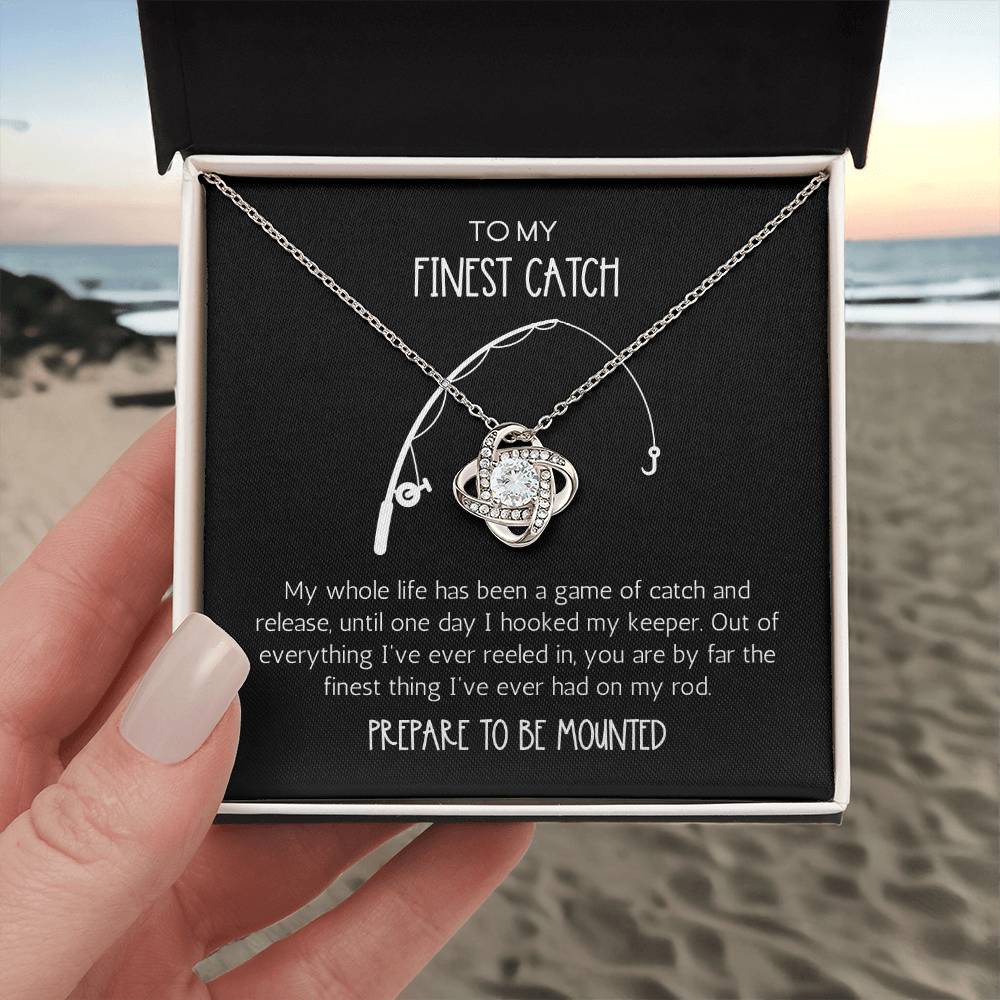 My Finest Catch Love Knot Necklace