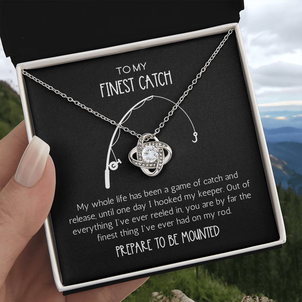 My Finest Catch Love Knot Necklace