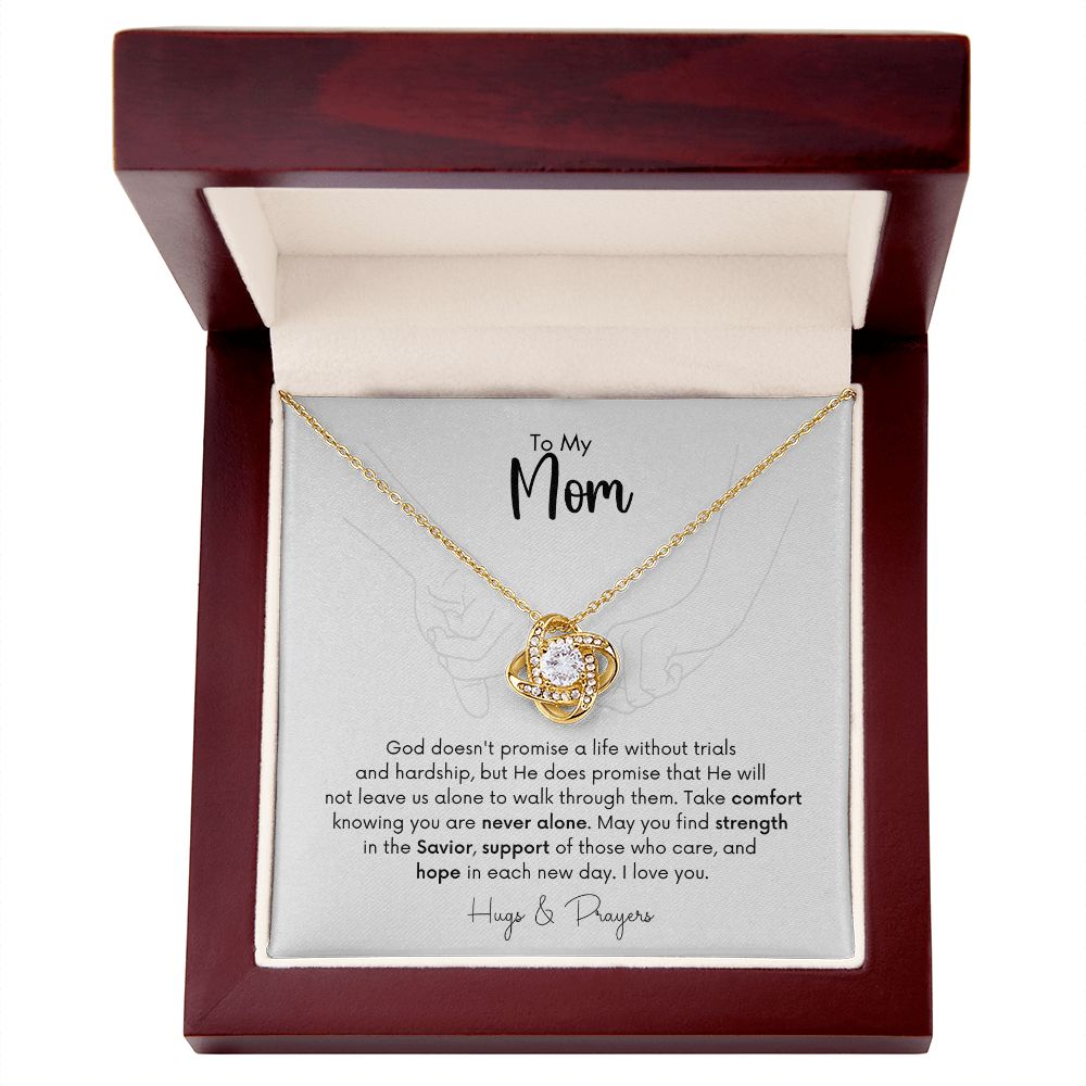 To My Mom Grieving Gift Christian Love Knot Necklace