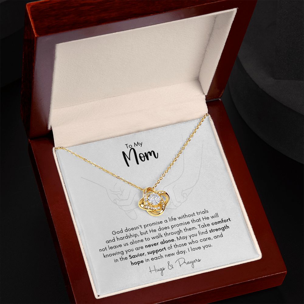 To My Mom Grieving Gift Christian Love Knot Necklace