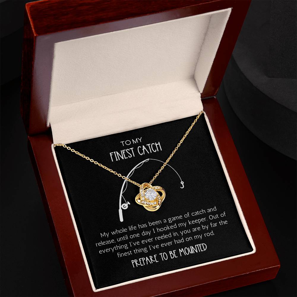 My Finest Catch Love Knot Necklace