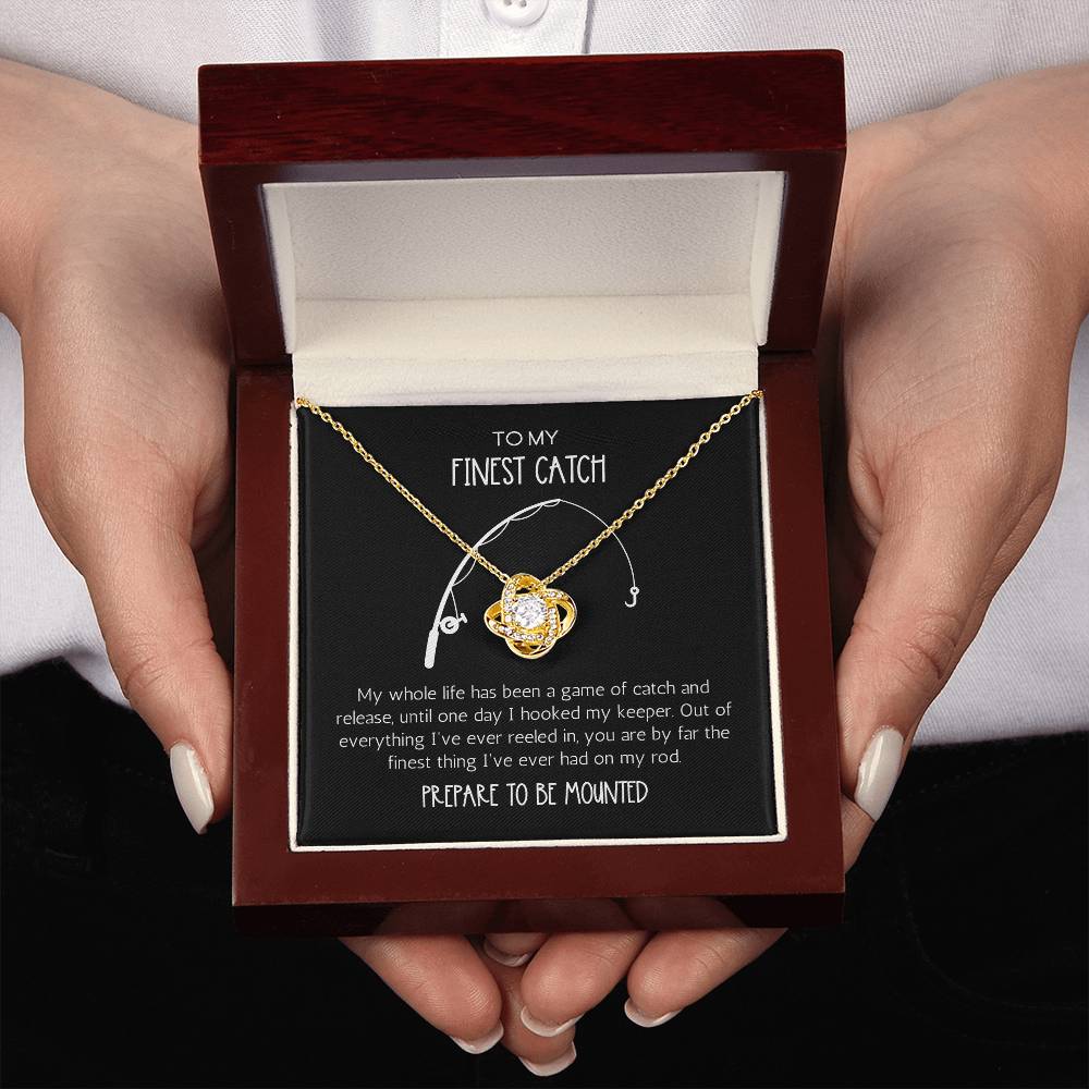 My Finest Catch Love Knot Necklace