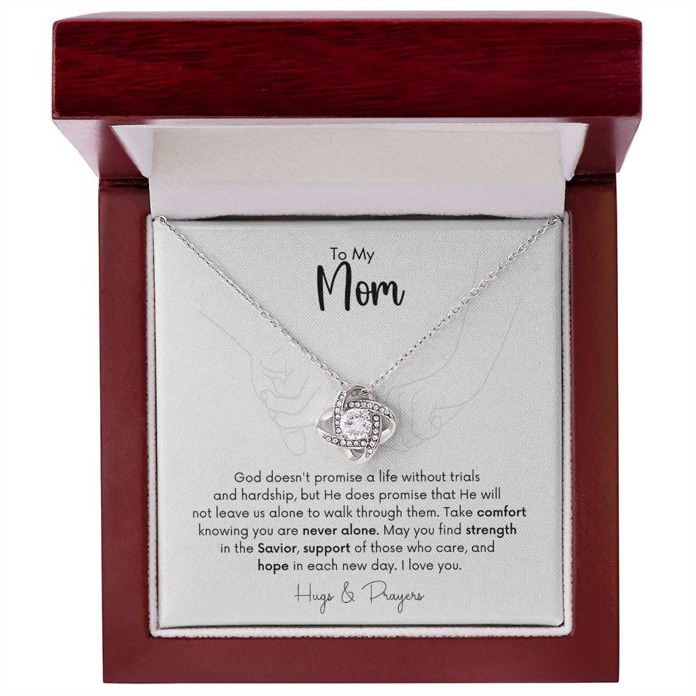 To My Mom Grieving Gift Christian Love Knot Necklace