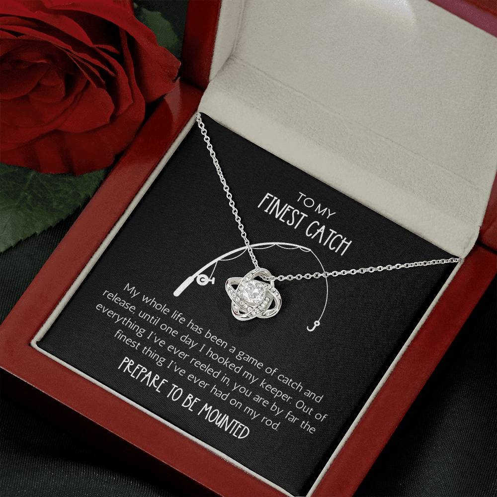 My Finest Catch Love Knot Necklace