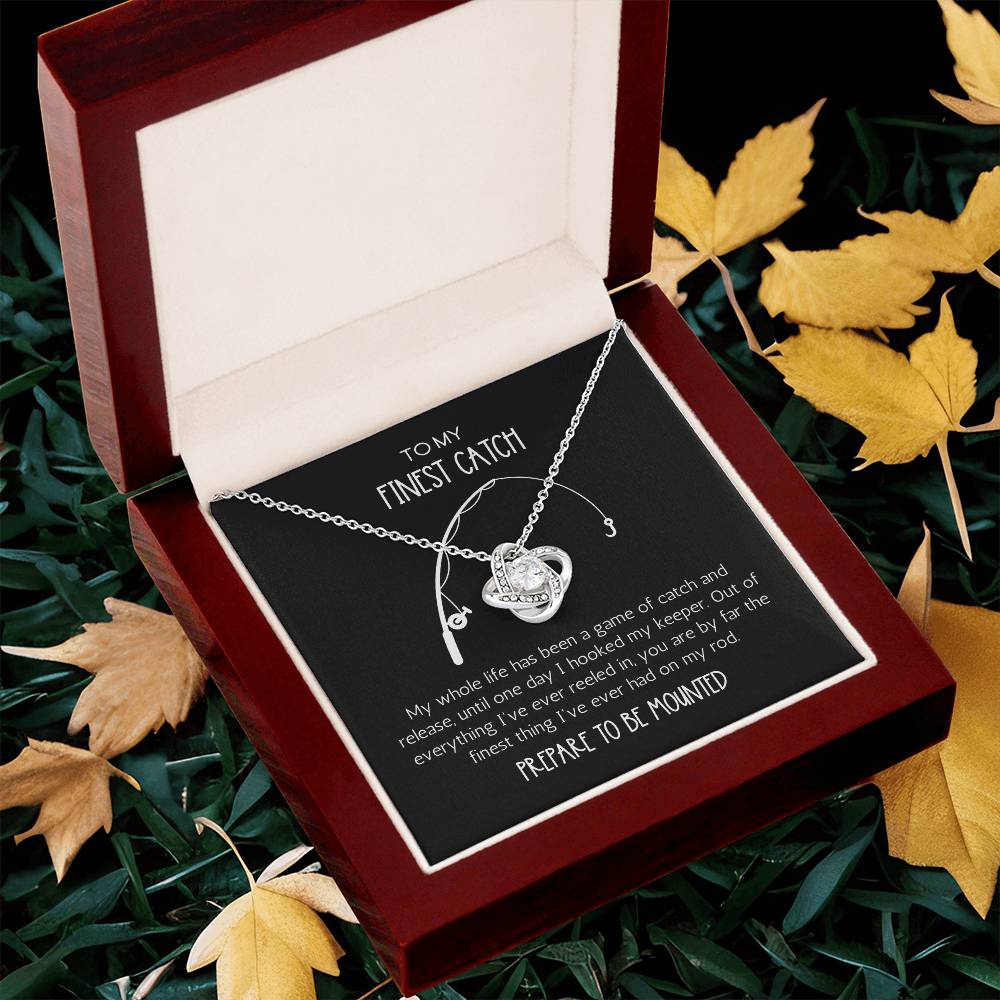 My Finest Catch Love Knot Necklace