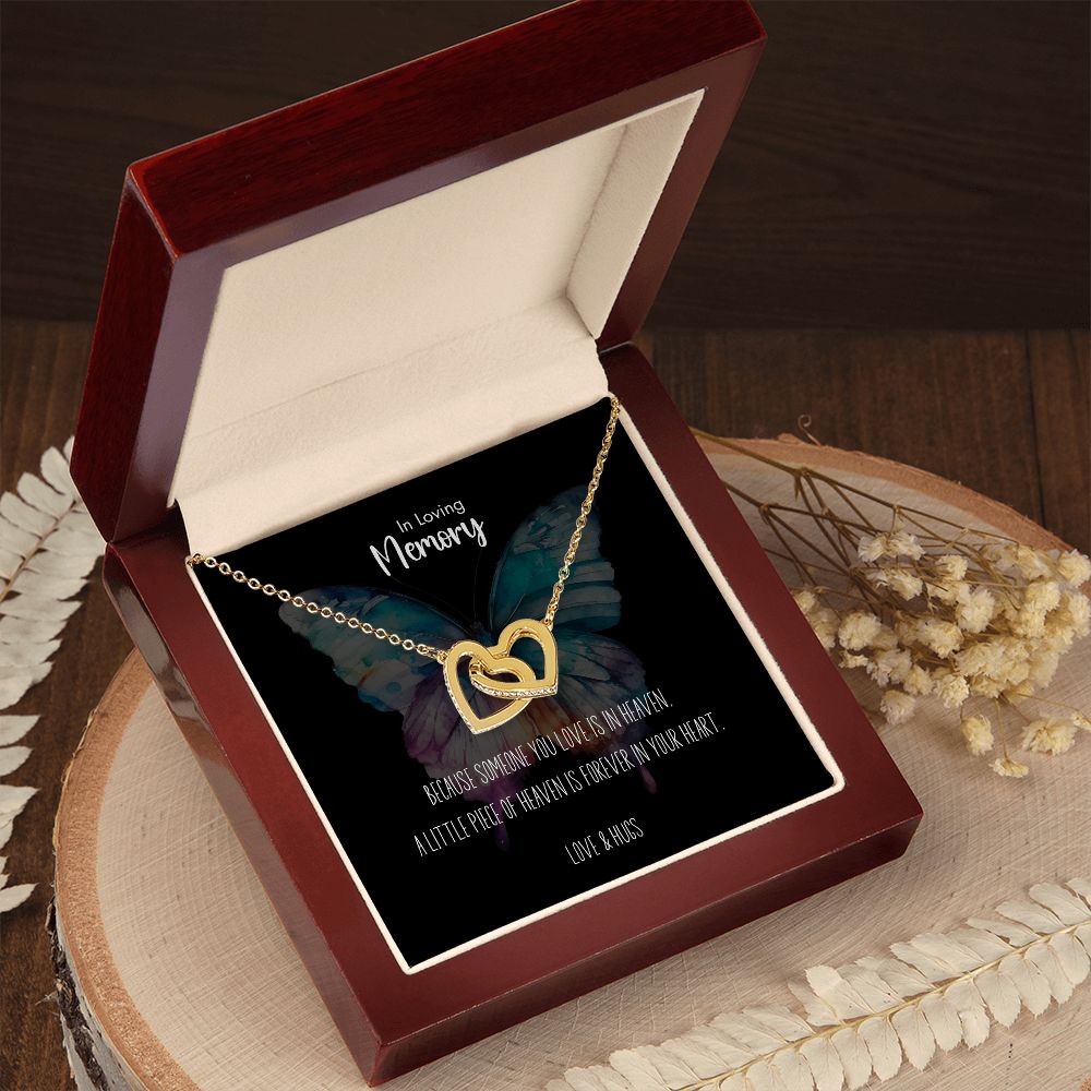 Interlocking Hearts Memorial Necklace Gift for Loss of Loved One