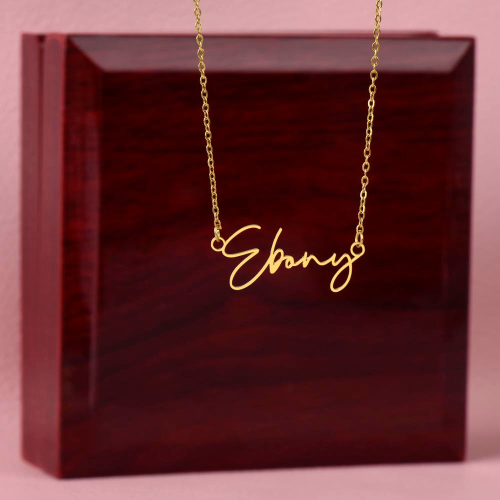 Sweet Granddaughter Personalized Signature Name Necklace