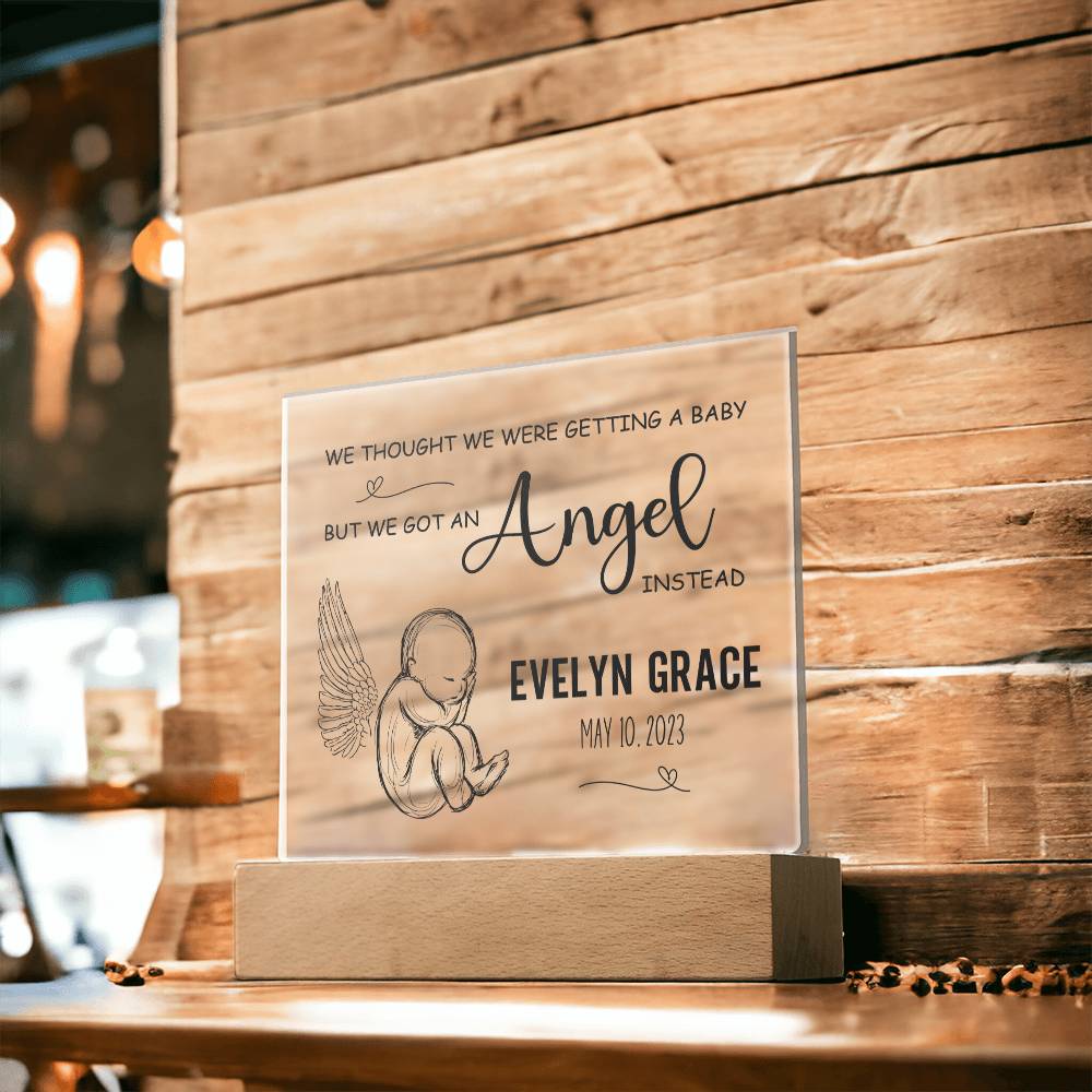 Angel Baby Memorial Plaque for Miscarriage and Infant Loss