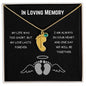 Custom Engraved Baby Foot Birthstone Memorial Necklace