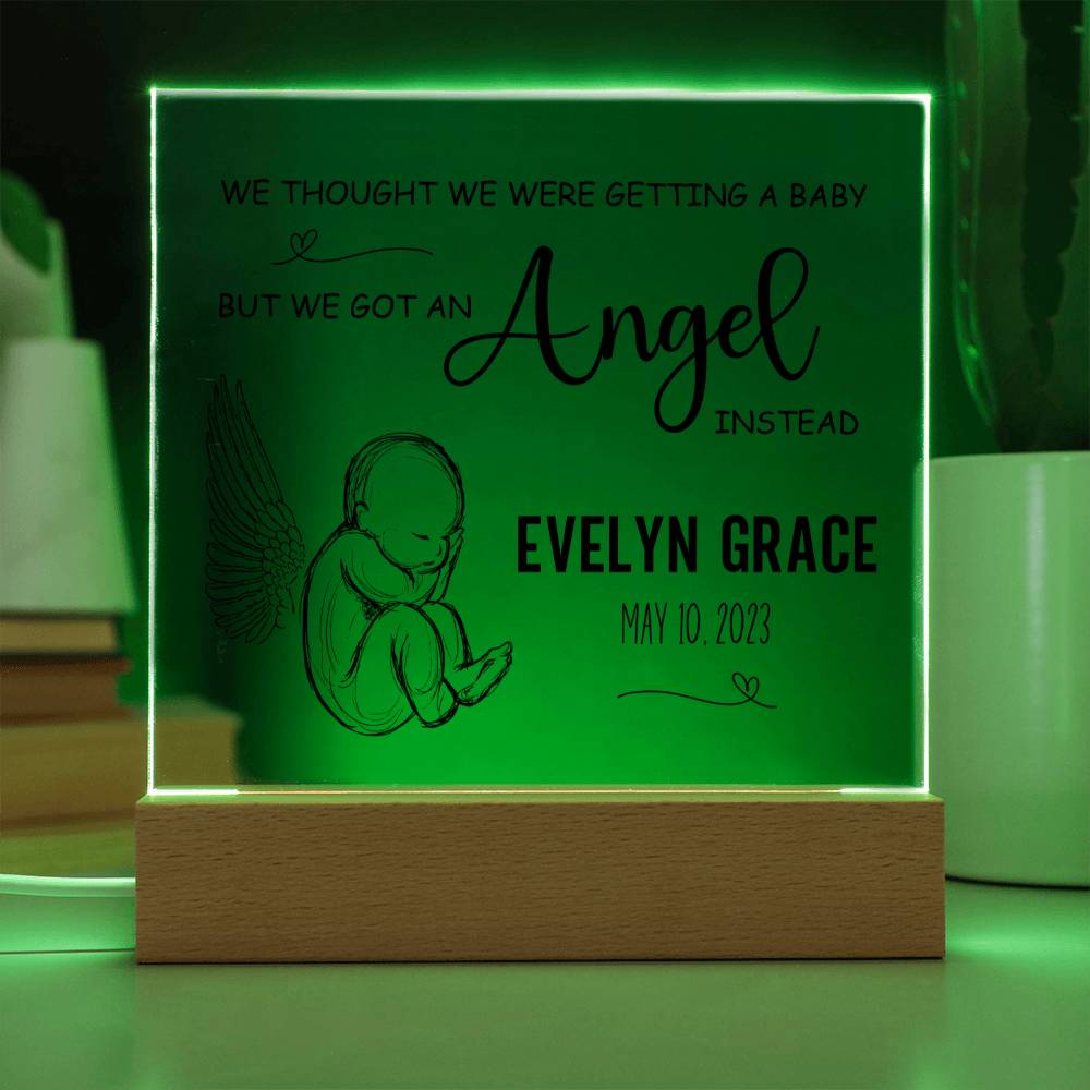 Angel Baby Memorial Plaque for Miscarriage and Infant Loss
