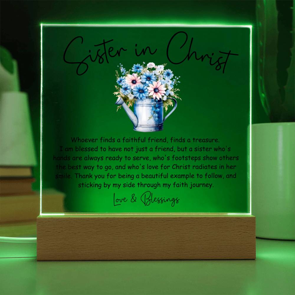 Sister in Christ Faithful Friend Thank You Friendship Acrylic Plaque