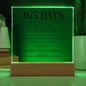 1 Year Anniversary 365 Days Illuminated Acrylic Plaque