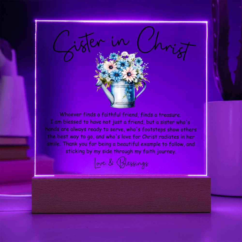 Sister in Christ Faithful Friend Thank You Friendship Acrylic Plaque