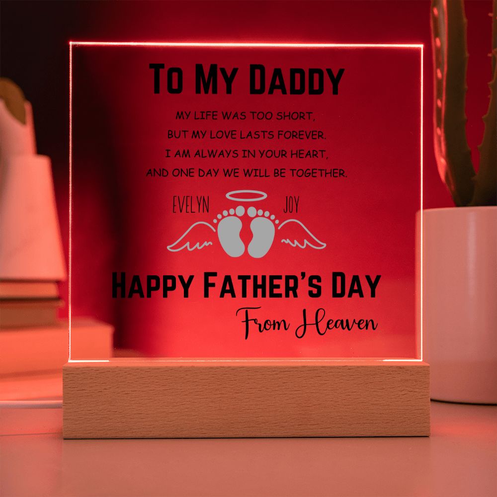 Father's Day From Heaven Acrylic Plaque