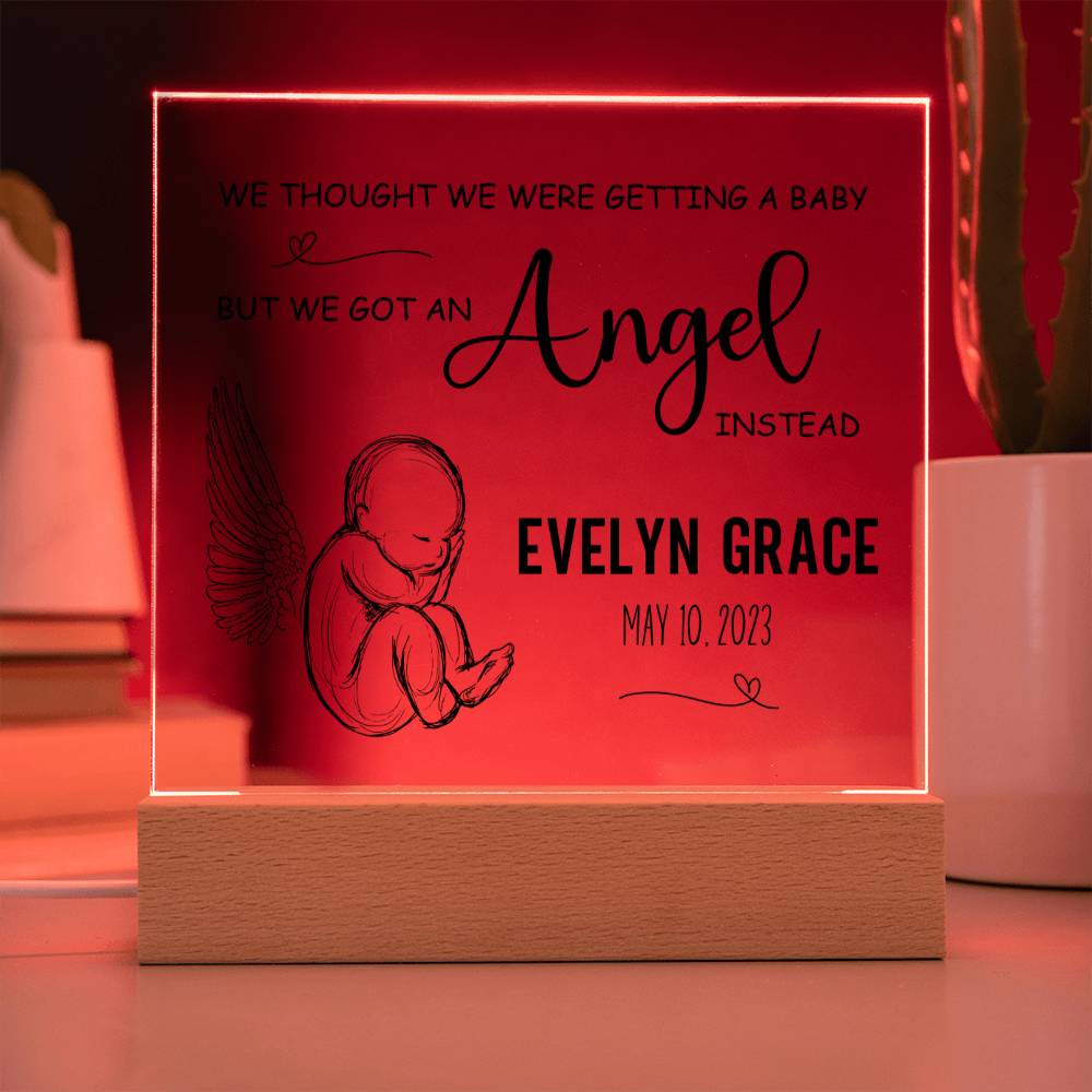 Angel Baby Memorial Plaque for Miscarriage and Infant Loss