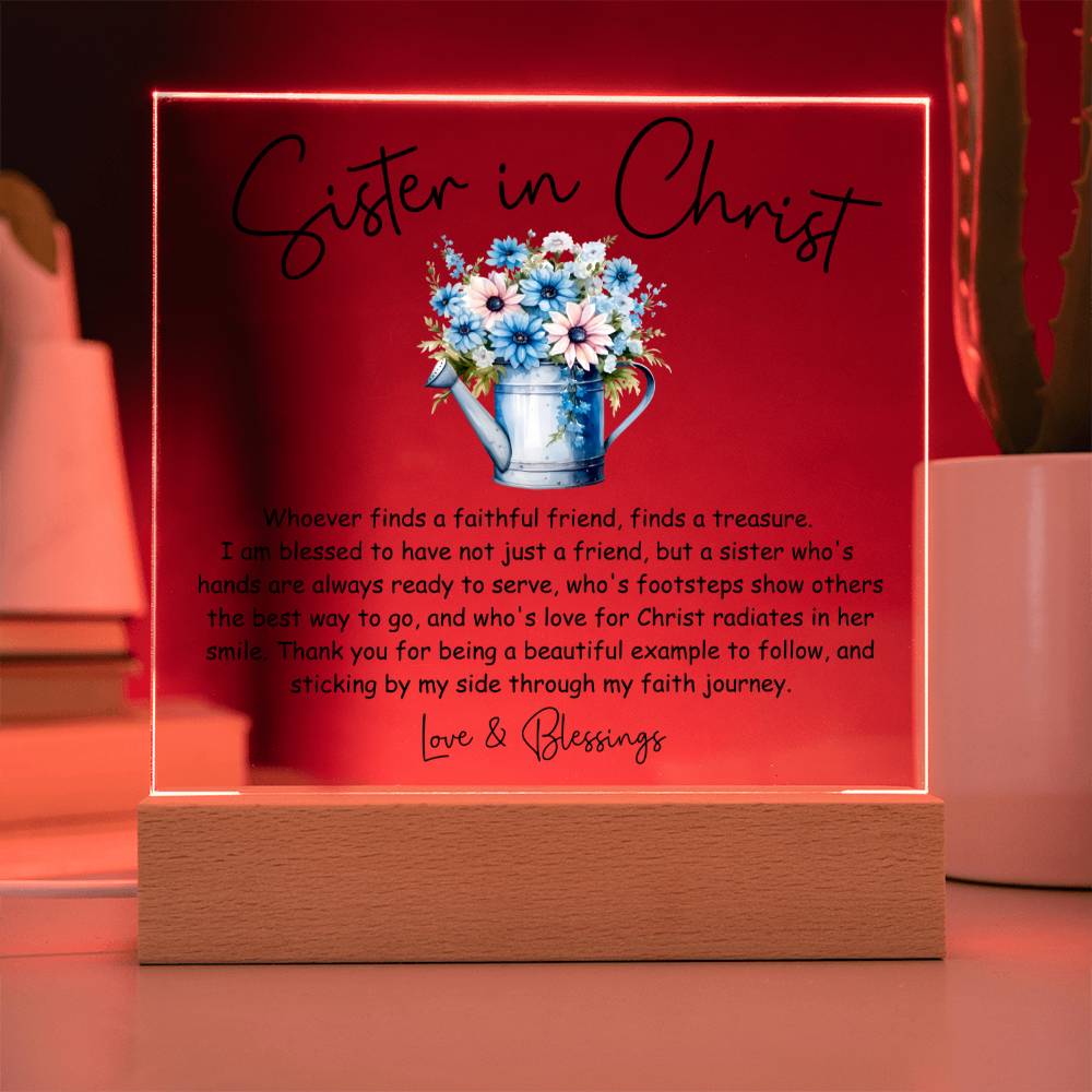 Sister in Christ Faithful Friend Thank You Friendship Acrylic Plaque