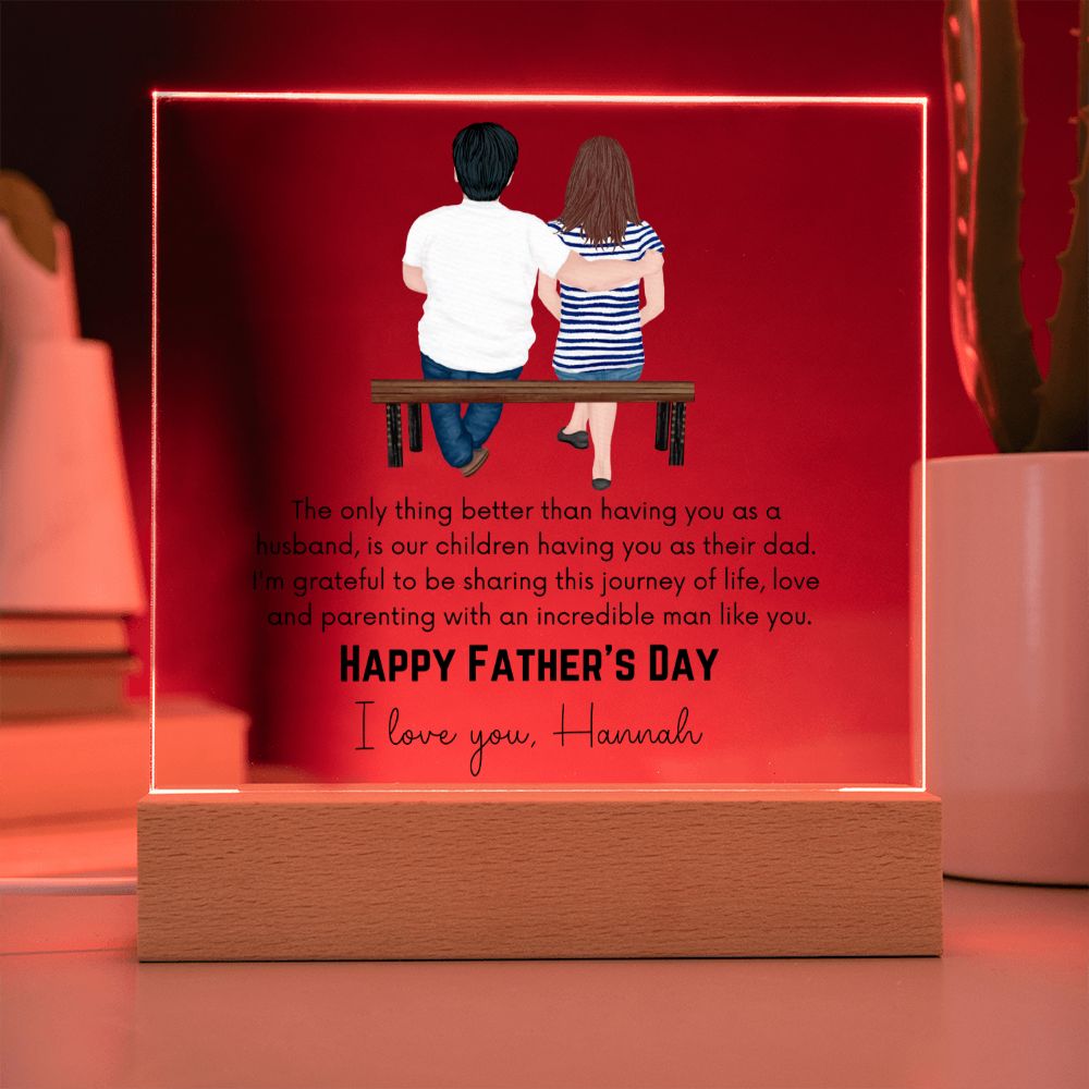 Customizable Father's Day From Wife Acrylic Plaque
