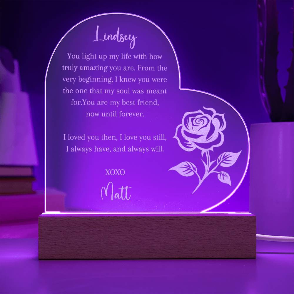 Valentines Day Gift For Him Her Engraved Heart Boyfriend Girlfriend Husband Gift