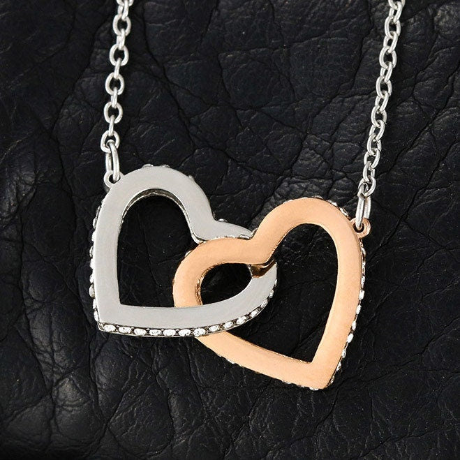 Unbiological Daughter Graduation Gift from Mom Interlocking Hearts Necklace