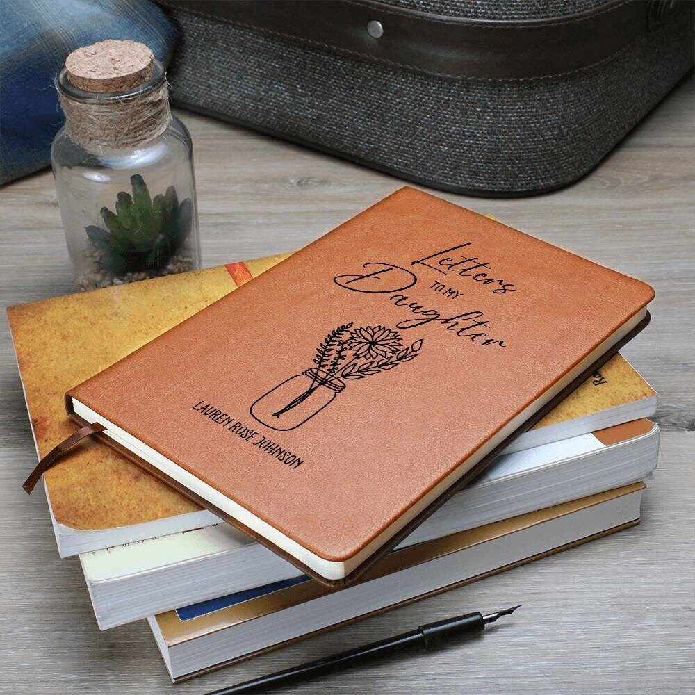 Letters to my Daughter Keepsake Leather Journal Personalized Leather Notebook Gift for Daughter Memory Journal Mom Letters to Daughter Book