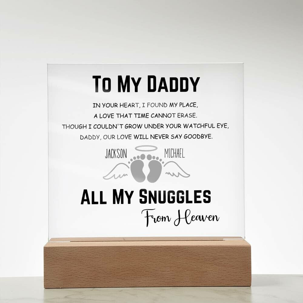 Miscarriage Gift for Dad Baby Memorial Plaque for Infant Loss Miscarriage Keepsake Plaque Gifts for Child Loss Grieving Gift for Dad