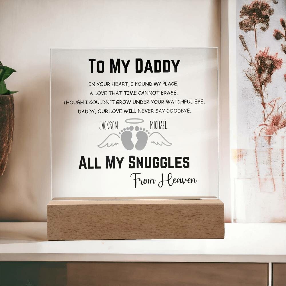 Miscarriage Gift for Dad Baby Memorial Plaque for Infant Loss Miscarriage Keepsake Plaque Gifts for Child Loss Grieving Gift for Dad