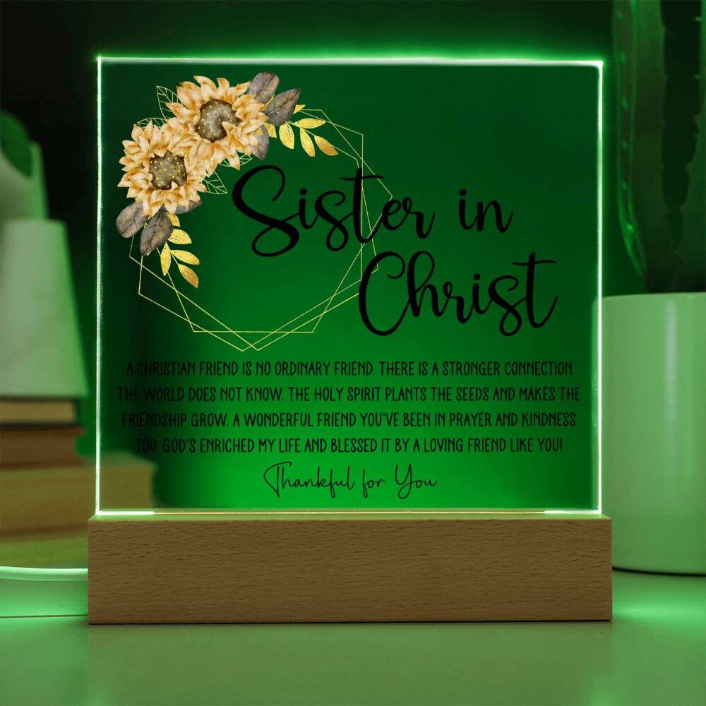 Sister in Christ Friendship Gift Christian Thank you Friend Gift Faith Gifts for Friend Christian Gifts Women Friendship Gifts Sunflower