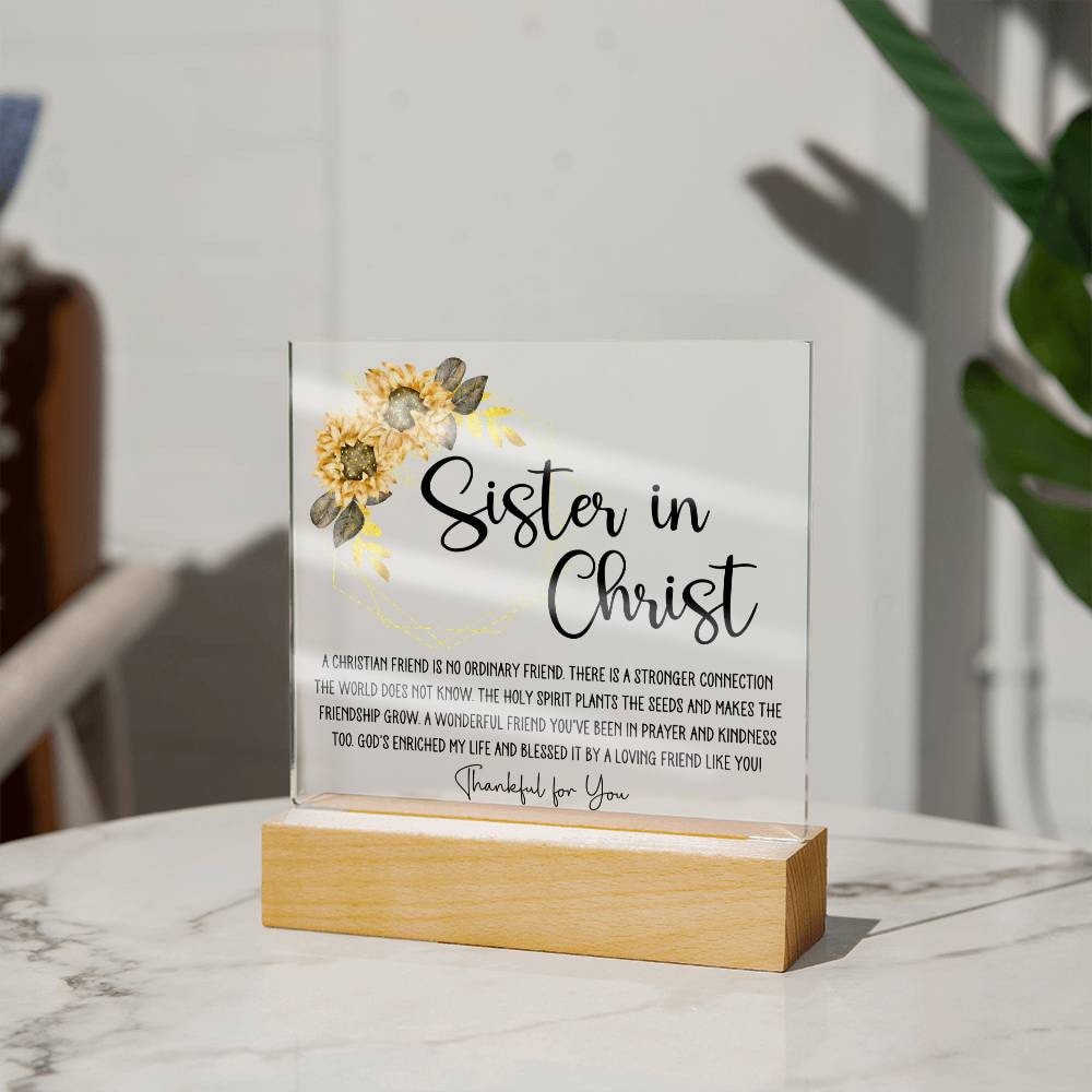 Sister in Christ Friendship Gift Christian Thank you Friend Gift Faith Gifts for Friend Christian Gifts Women Friendship Gifts Sunflower