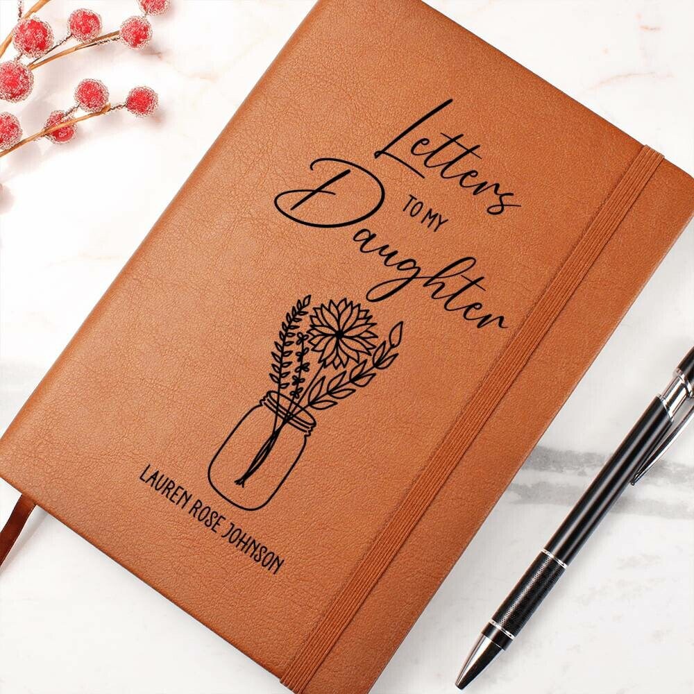 Letters to my Daughter Keepsake Leather Journal Personalized Leather Notebook Gift for Daughter Memory Journal Mom Letters to Daughter Book